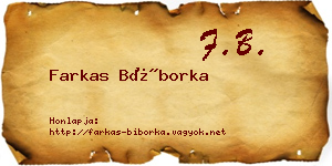 Farkas Bíborka névjegykártya