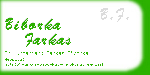 biborka farkas business card